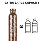 800ML Electroplated Copper Water Bottle​ ​One-Click Open Lid​ Anti-Slip​