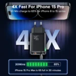 QOOVI GaN 45W USB Charger Fast Charging USB Type C Wall Charger PD - Image 2