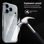 4in1 Tempered Glass Back&Lens Flims for IPhone Duo 18 17 16 Pro Max 17Air - Image 5