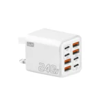 240W GaN 8 Ports Fast Charger UK Plug 4Type‑C PD +4USB‑A Multi Port Wall Charger - Image 6