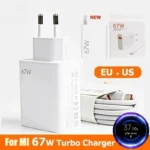 67W Original Xiaomi Fast Charger Turbo Charge EU US For Mi 15 14 13 Redmi Note 13 - Image 3