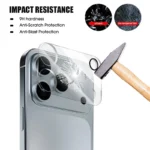 Front&Back&Lens Tempered Glass Screen Protectors for iPhone 18 Pro Max HD Clear - Image 2