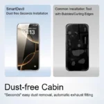 SmartDevil 1/2PCS Dust-free Temperd Glass Film for iPhone 16 Pro Max 15 Pro - Image 3