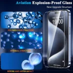 4Pcs Tempered Glass For iPhone 16 15 14 13 12 11 Pro Max Screen Protector - Image 2