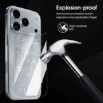 Front&Back&Lens Tempered Glass Screen Protectors for iPhone 18 Pro Max HD Clear - Image 5
