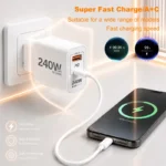 Lenovo 240W GaN PD USB C Charger Fast Charging For iPhone 17 16 15 14 Pro - Image 2