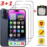3+1 Screen Protector For iPhone 18 17 16e 16 15 14 13 Pro Max Tempered Glass Film