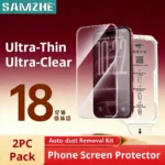 SAMZHE 2PCS HD Glass For iPhone 18 17 16 15Pro Max Screen Protector Full Screen