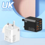 240W GaN 8 Ports Fast Charger UK Plug 4Type‑C PD +4USB‑A Multi Port Wall Charger - Image 2