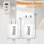 Lenovo 240W GaN PD USB C Charger Fast Charging For iPhone 17 16 15 14 Pro - Image 5
