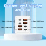 8 in 1 GaN USB C Desktop Charger 240W Fast Charge Phone Adapter Type C Cable - Image 3