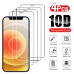 2/4Pcs Full Cover Glass For iPhone 11 12 13 14 15 16 Pro Max 16E