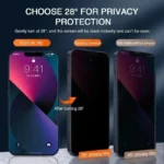 3Pcs Privacy Screen Protector For iPhone 18 Pro Max 17 Air 16 16e 15 14 Pro - Image 3