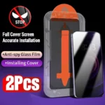 2Pcs Premium Screen Protector for iPhone 17 16 15 14 13 12 11 Pro Max Tempered
