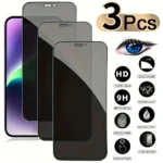 3pcs For iPhone 17 16 15 Pro Max 14 13 12 11 Plus Privacy Tempered