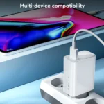 120W USB Fast Charger UK Plug Power Wall Charger Adapter + 6A 1M USB‑A - Image 4