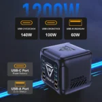1200W USB C Charger, GaN PD3.1 140W 100W PPS Fast Charging Station Type-C - Image 2